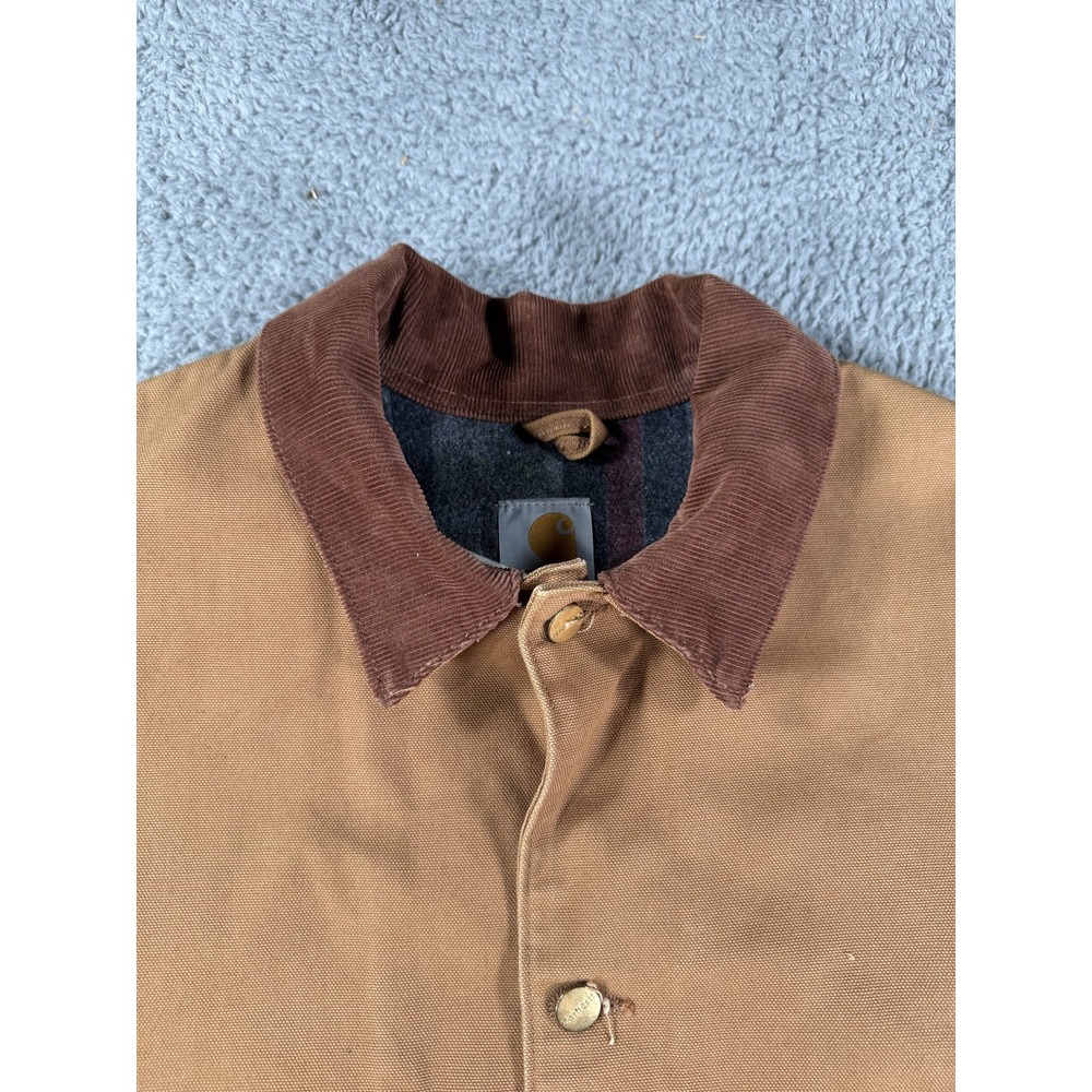 Carhartt Chore‎ Coat Jacket Mens 2XL Tall Brown Blanket Lined Canvas Workwear - Picture 9 of 13